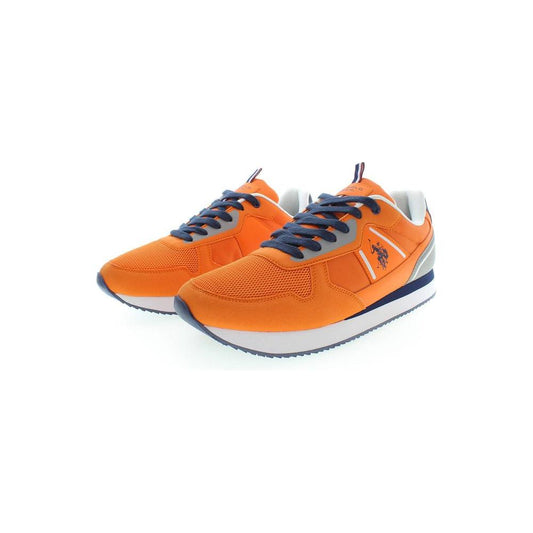 U.S. POLO ASSN. Orange Lace-Up Sports Sneakers with Logo Detail U.S. POLO ASSN.