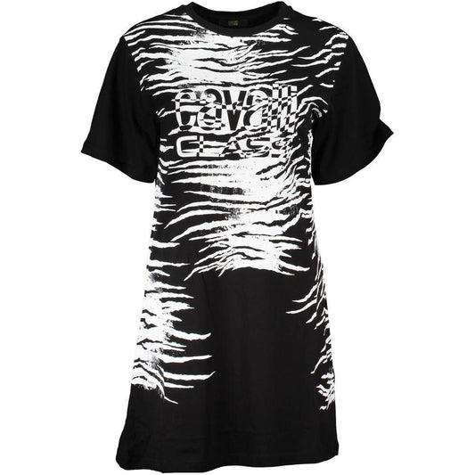 Cavalli Class Elegant Short Sleeve Printed Dress Cavalli Class