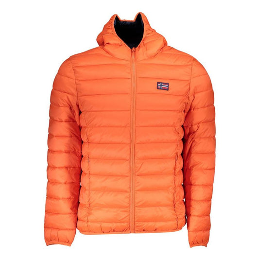 Norway 1963 Vibrant Orange Hooded Polyamide Jacket