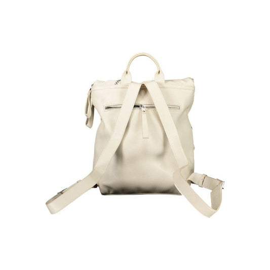 Desigual Beige Chic Backpack with Contrasting Details Desigual