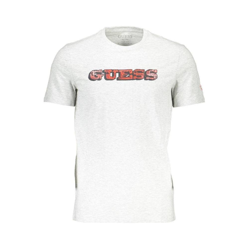 Guess Jeans Gray Cotton Men T-Shirt