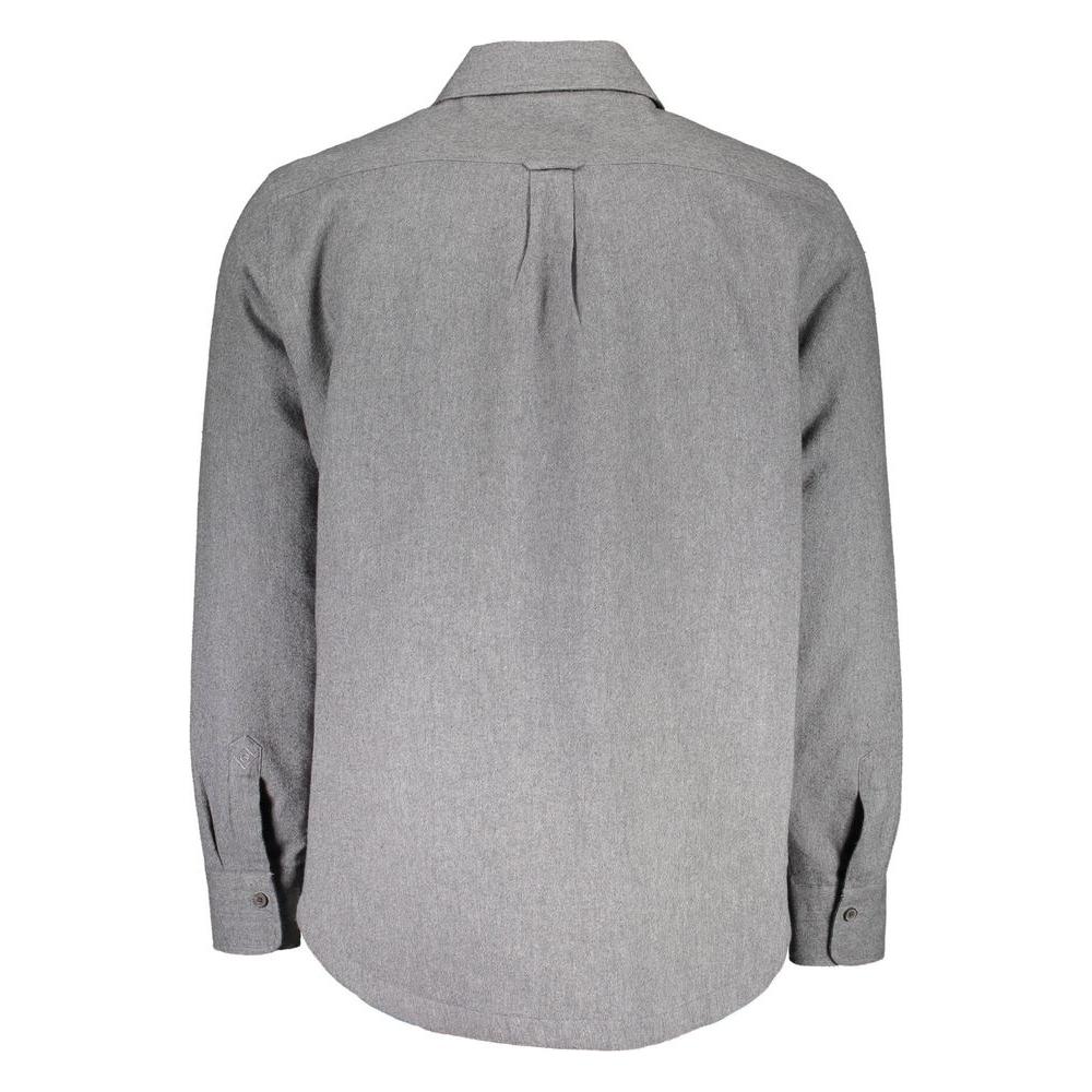 Gant Elegant Gray Cotton Long-Sleeved Men's Shirt Gant