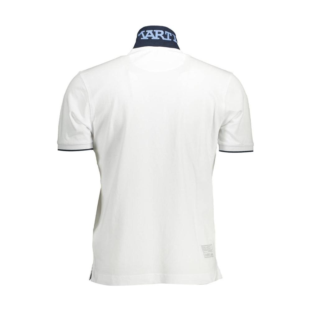 La Martina Elegant White Polo with Contrasting Embroidery La Martina