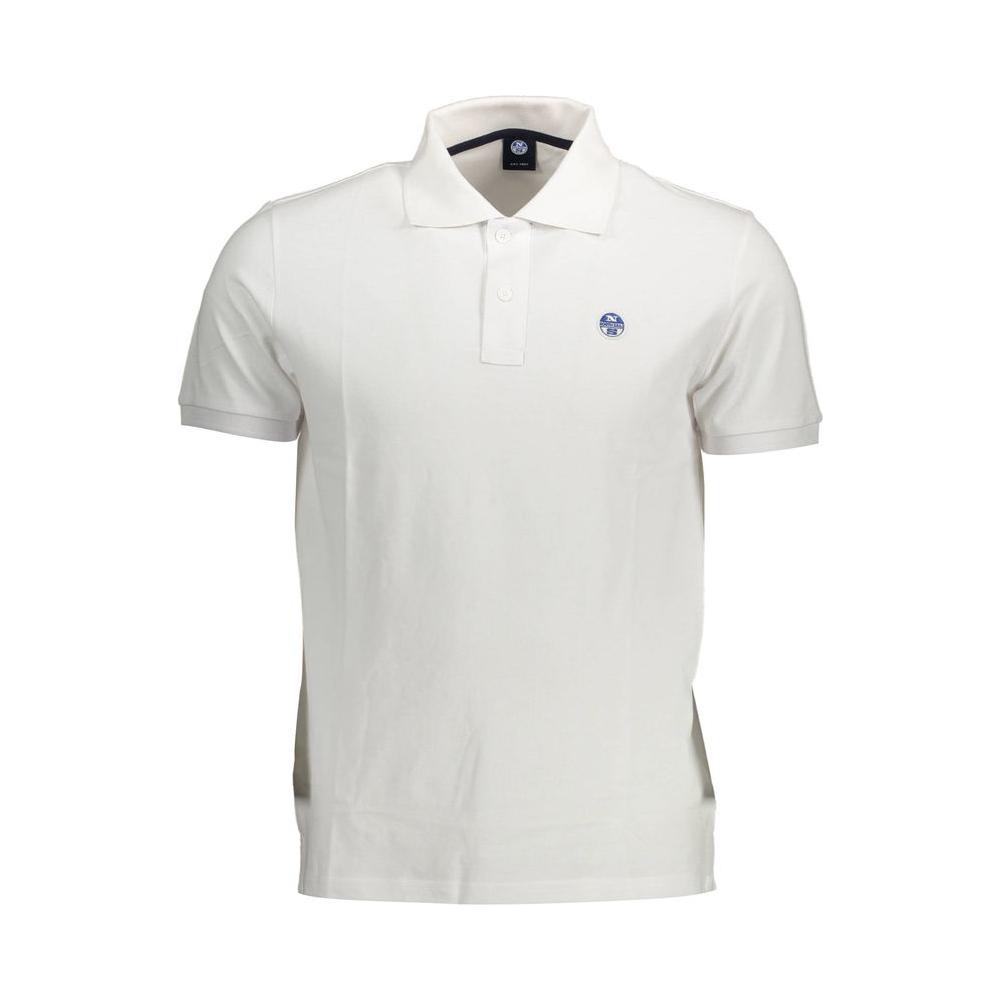 North Sails Elegant White Cotton Polo With Logo Detail North Sails