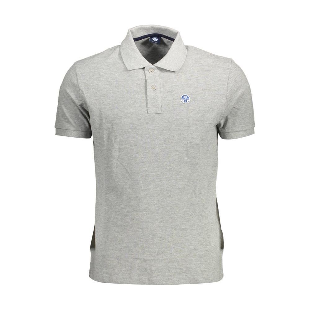 North Sails Elegant Gray Short-Sleeved Polo Shirt North Sails