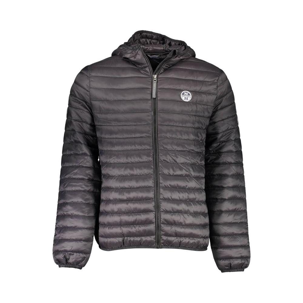 North Sails Sleek Black Hooded Polyamide Jacket North Sails