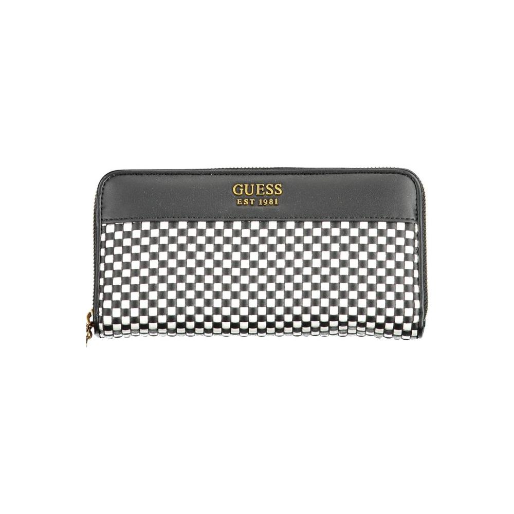 Guess Jeans Sleek Black Polyethylene Wallet with Contrasting Details Guess Jeans