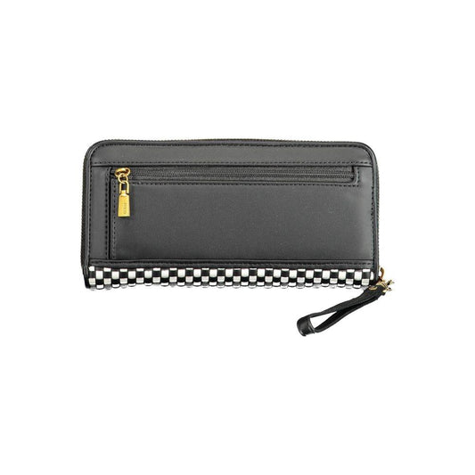 Guess Jeans Sleek Black Polyethylene Wallet with Contrasting Details Guess Jeans