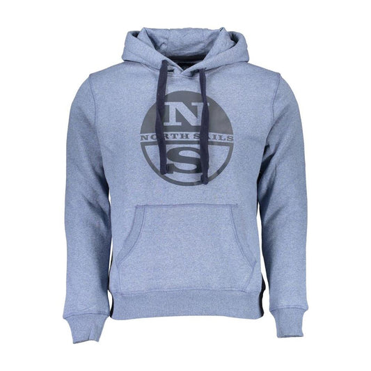 North Sails Blue Hooded Sweatshirt with Central Pocket North Sails