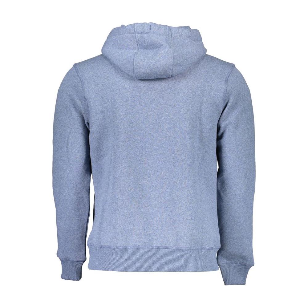 North Sails Blue Hooded Sweatshirt with Central Pocket North Sails