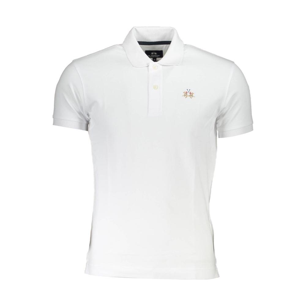 La Martina Sleek Slim Fit Polo with Embroidery Detail La Martina