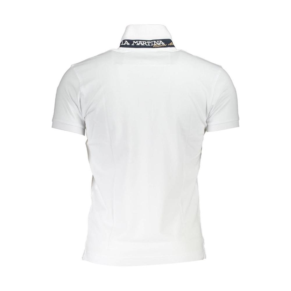 La Martina Sleek Slim Fit Polo with Embroidery Detail La Martina