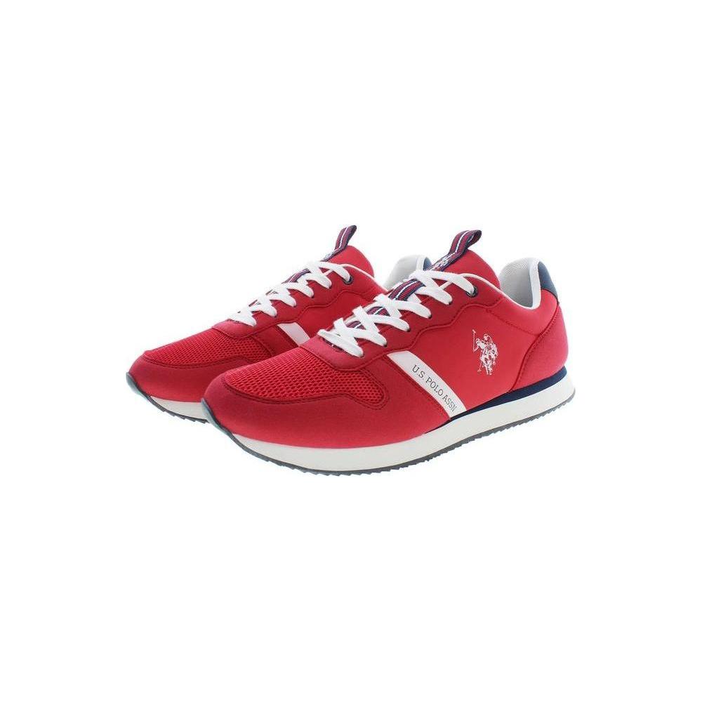 U.S. POLO ASSN. Chic Pink Lace-Up Sneakers with Contrasting Accents U.S. POLO ASSN.