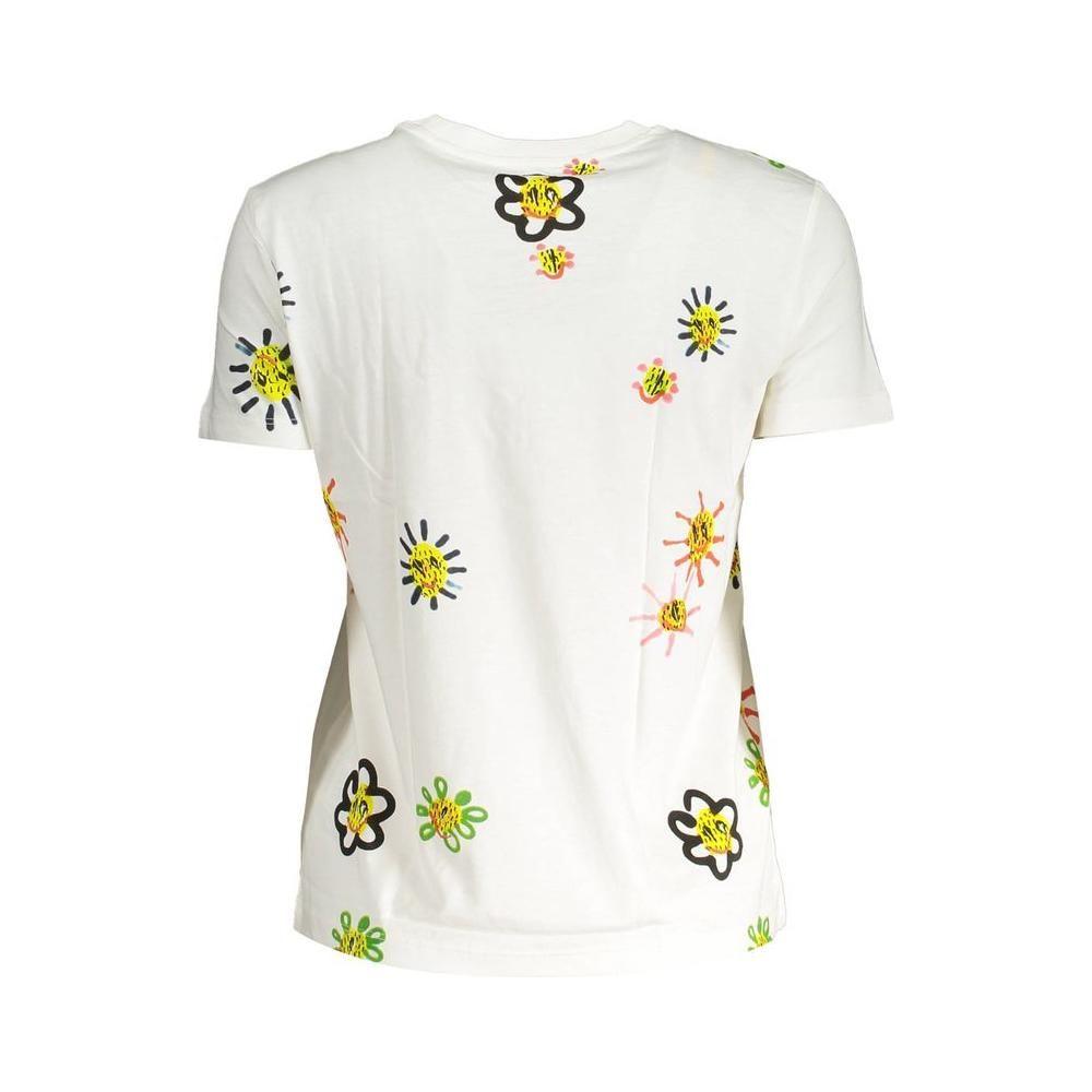 Desigual White Cotton Women T-Shirt