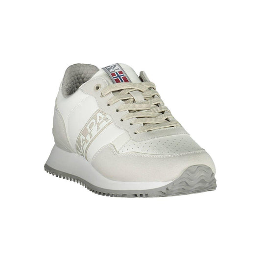 Napapijri Sleek White Sneakers with Logo Detail Napapijri