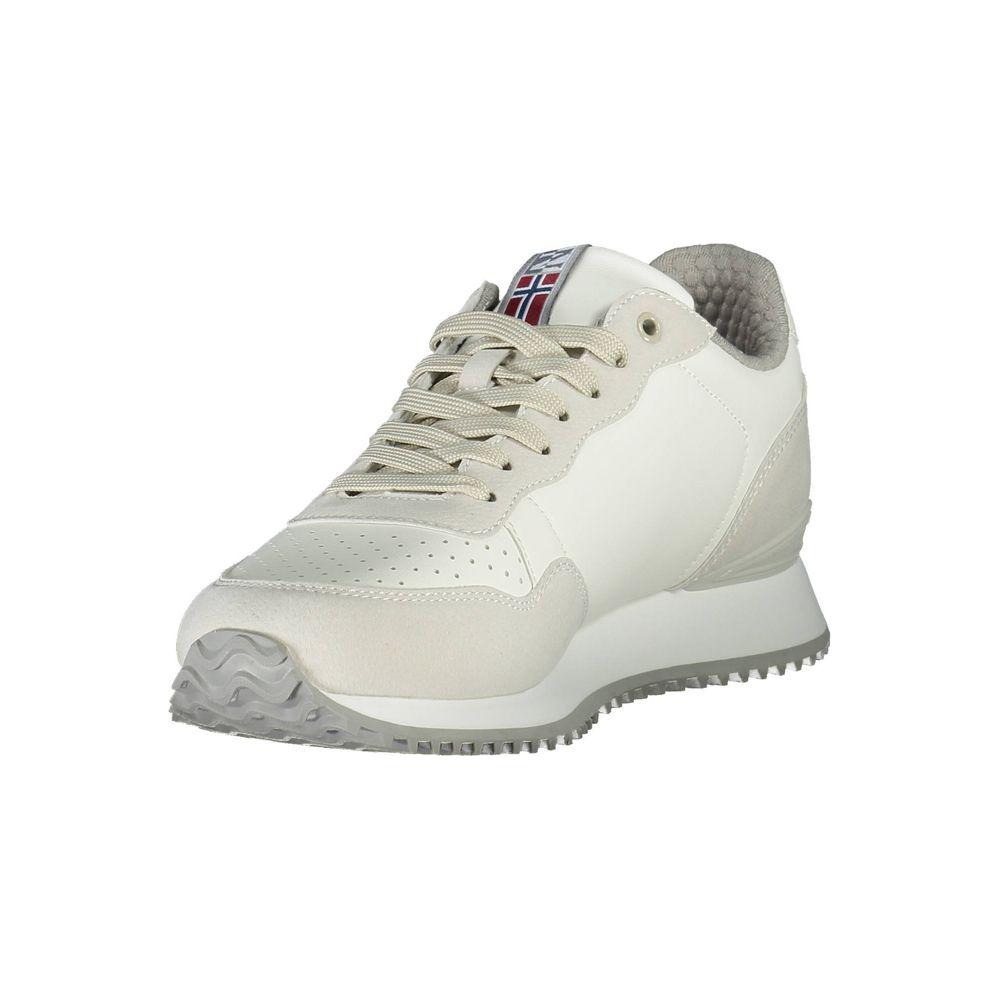 Napapijri Sleek White Sneakers with Logo Detail Napapijri