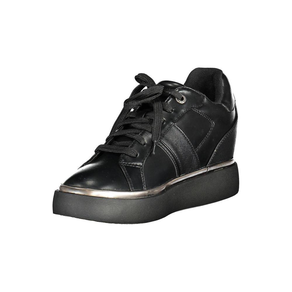 U.S. POLO ASSN. Chic Black Lace-Up Sneakers with Logo Detail U.S. POLO ASSN.