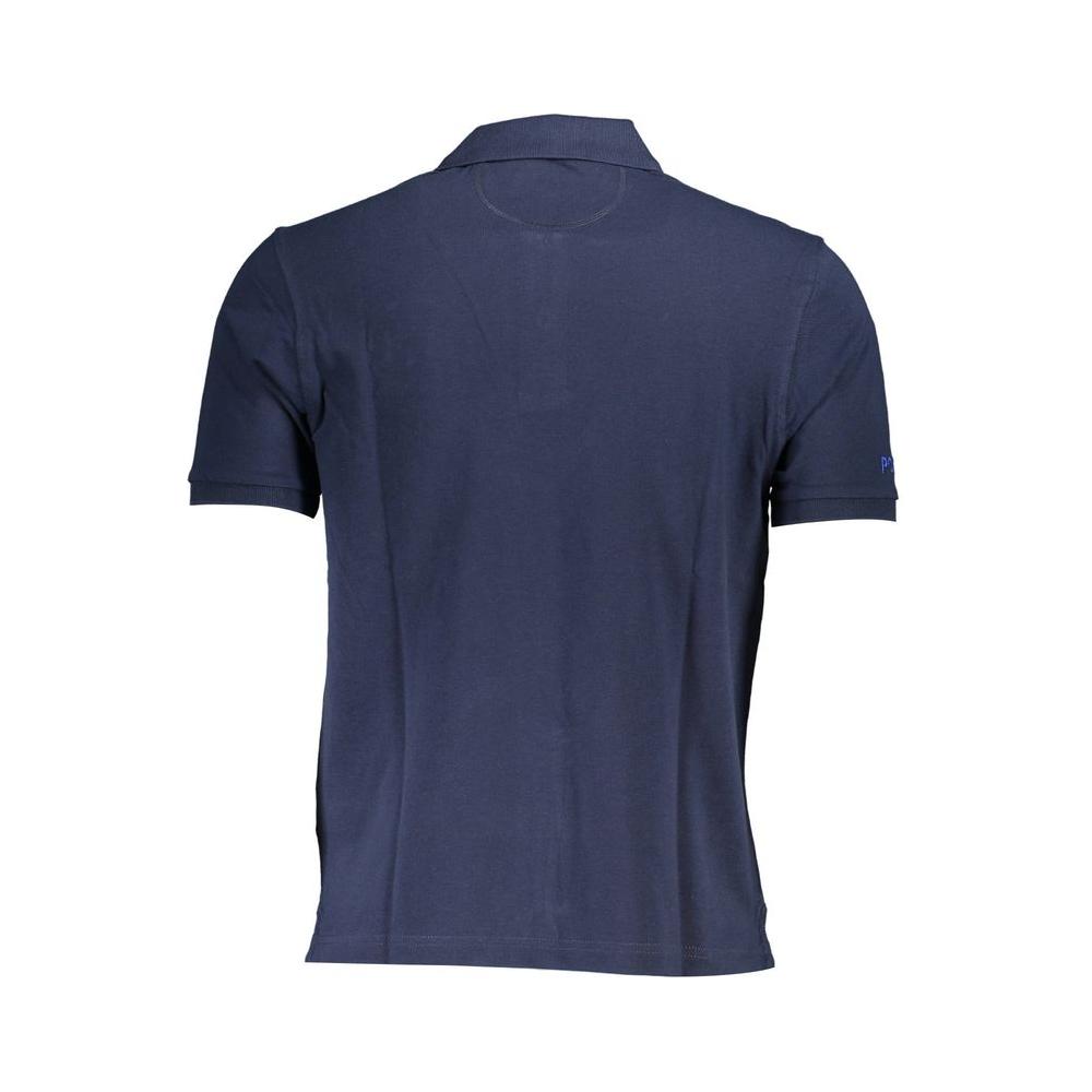 La Martina Elegant Blue Cotton Polo Shirt La Martina