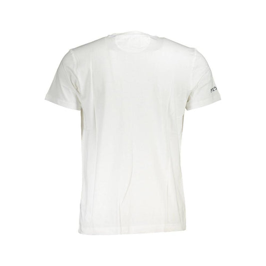 La Martina Elegant White Tee with Iconic Print La Martina