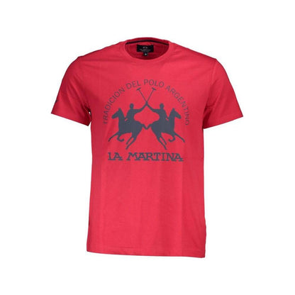 La Martina Red Cotton Men T-Shirt La Martina