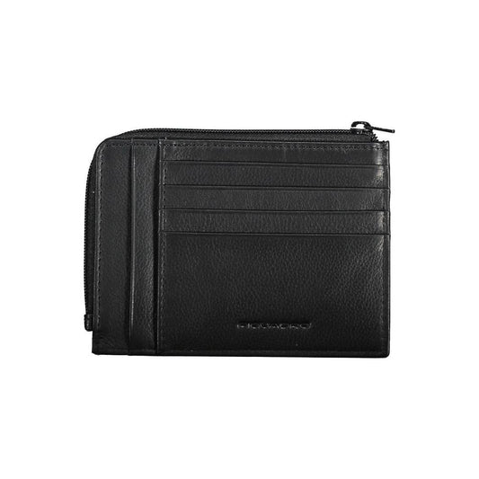 Piquadro Sleek Black Leather Card Holder with RFID Blocker Piquadro