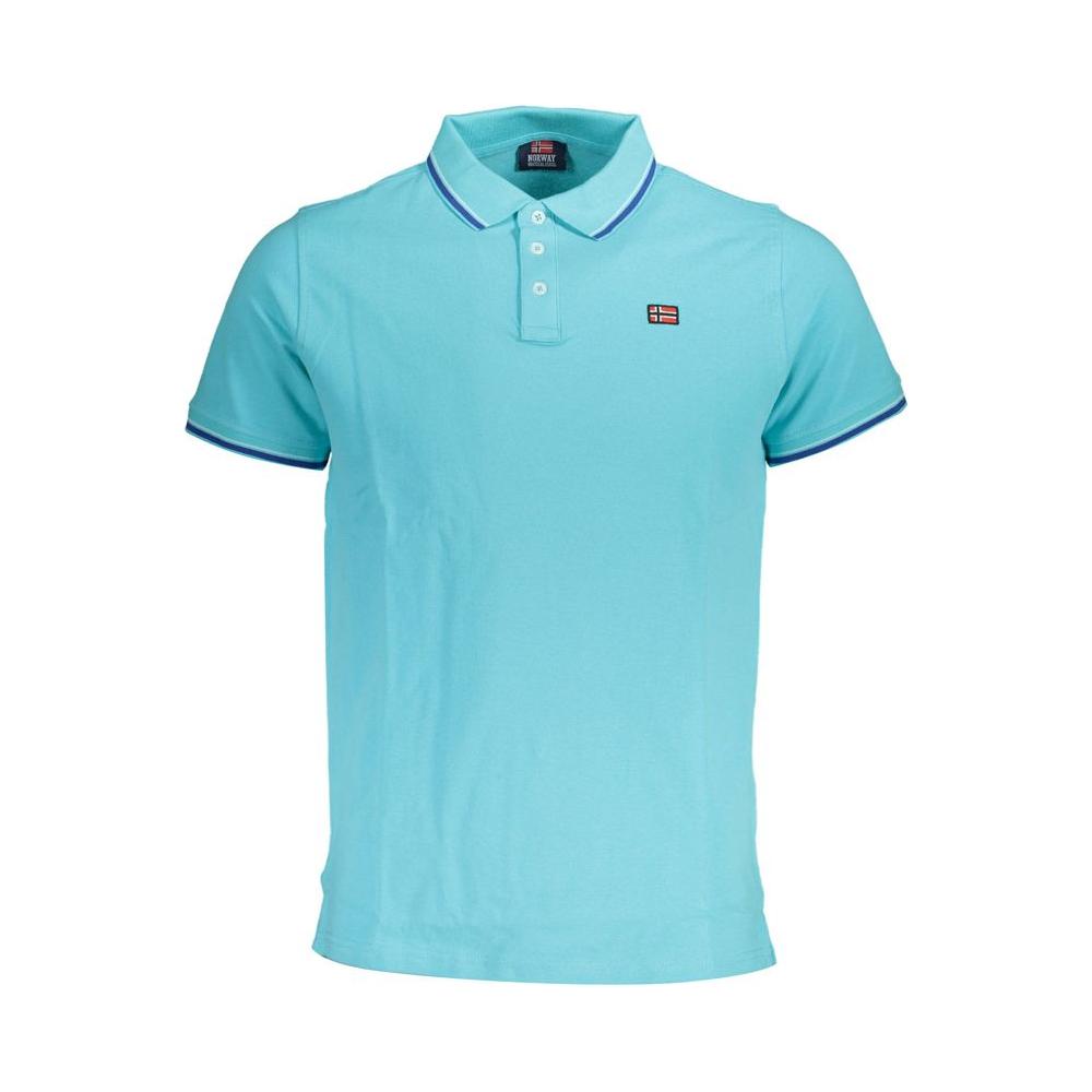 Norway 1963 Light Blue Polo Shirt with Contrast Details Norway 1963