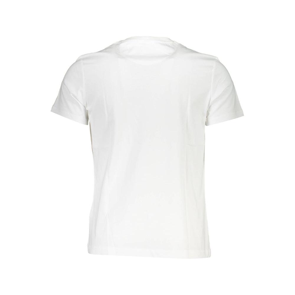 La Martina Elegant White Round Neck Tee with Print La Martina