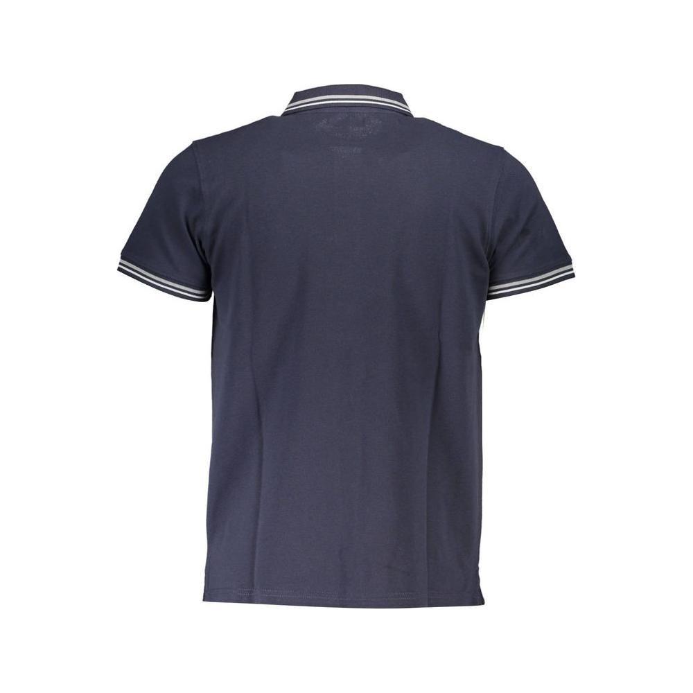 Cavalli Class Blue Cotton Polo Shirt