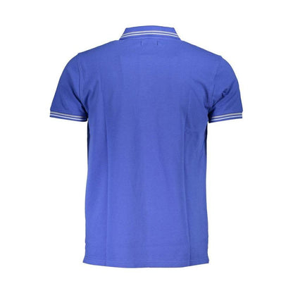 Cavalli Class Blue Cotton Polo Shirt Cavalli Class