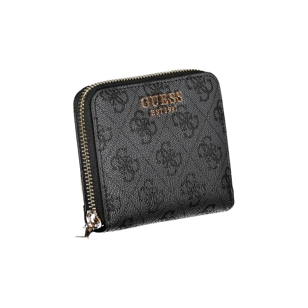 Guess Jeans Elegant Black Polyethylene Wallet with Logo Detail Guess Jeans