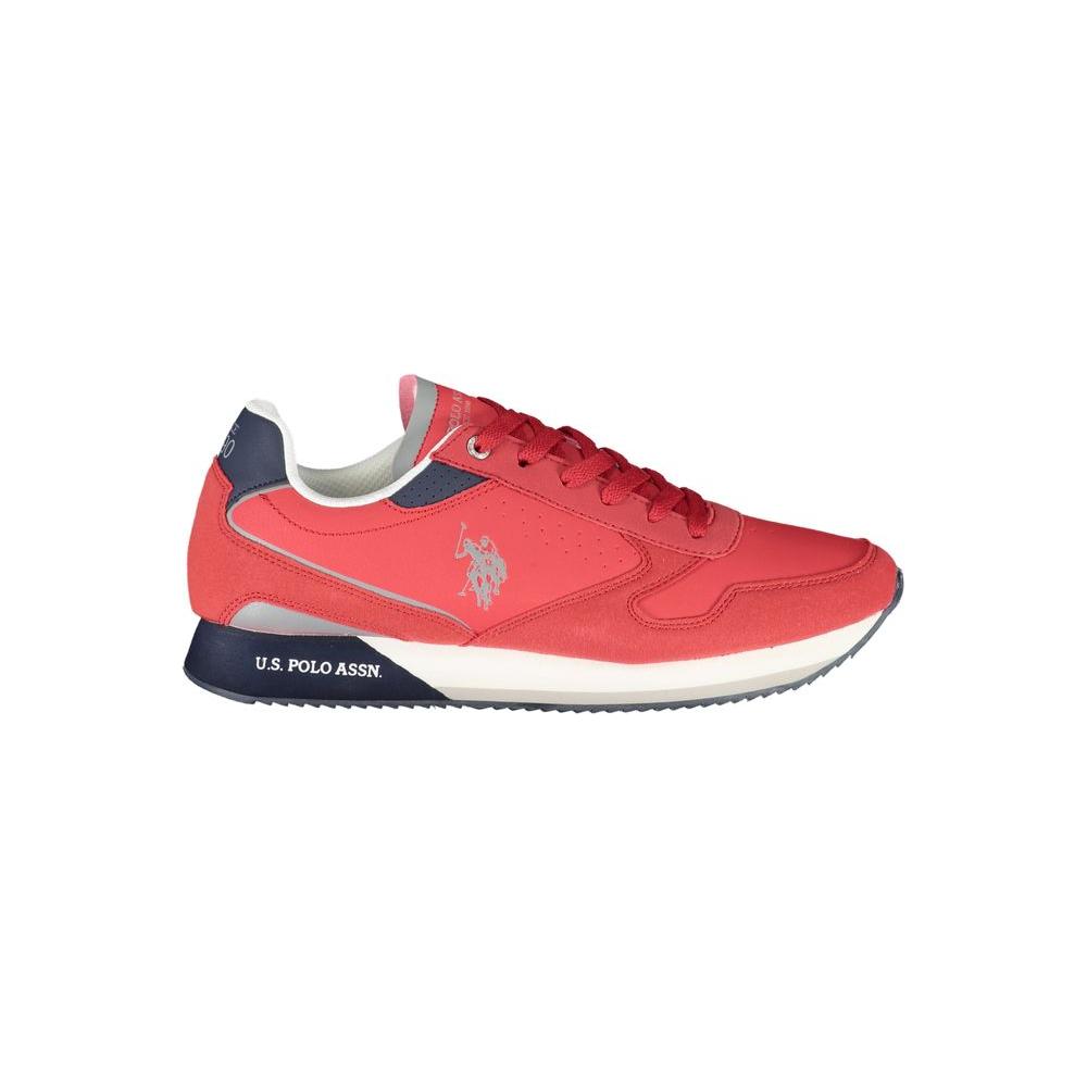 U.S. POLO ASSN. Sleek Pink Lace-Up Sneakers with Contrast Details U.S. POLO ASSN.