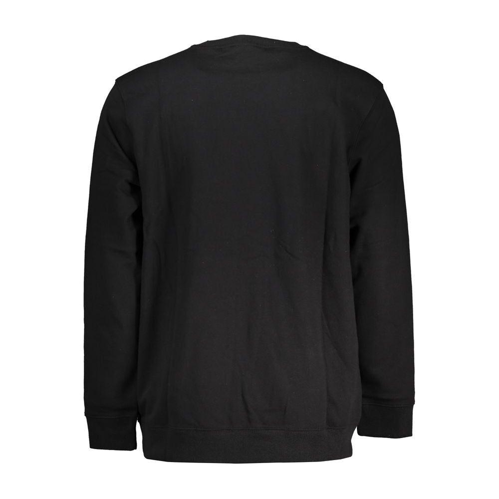 Vans Sleek Black Cotton Sweatshirt with Logo Print