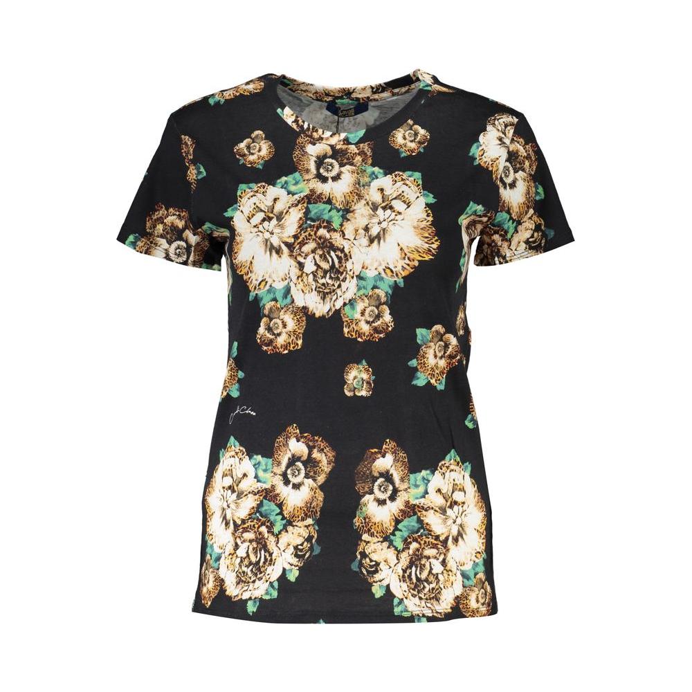 Cavalli Class Black Cotton Tops & T-Shirt Cavalli Class