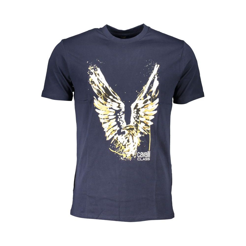 Cavalli Class Blue Cotton T-Shirt Cavalli Class