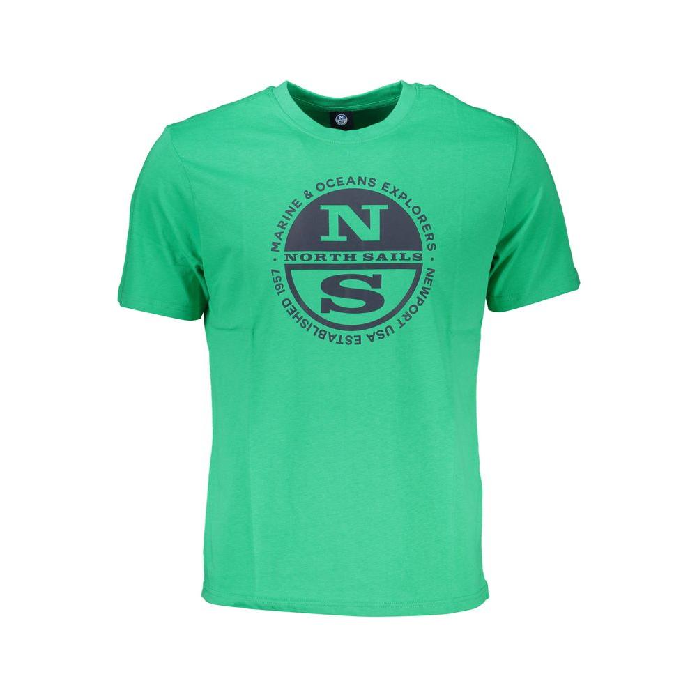 North Sails Green Cotton T-Shirt North Sails