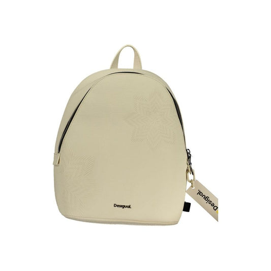 Desigual Chic White Contrast Detail Backpack Desigual