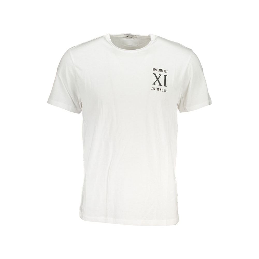 Bikkembergs White Cotton T-Shirt Bikkembergs