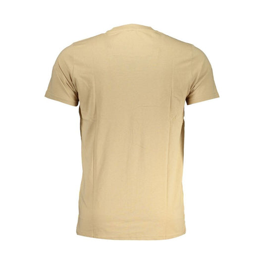 Cavalli Class Beige Cotton T-Shirt Cavalli Class