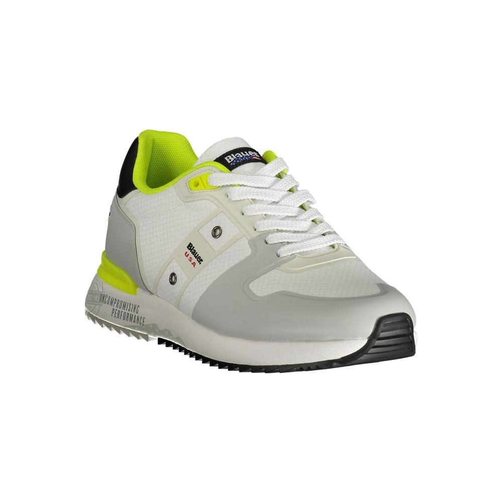 Blauer White Polyester Sneaker Blauer