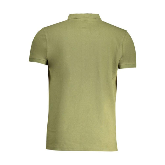 Cavalli Class Green Cotton Polo Shirt Cavalli Class