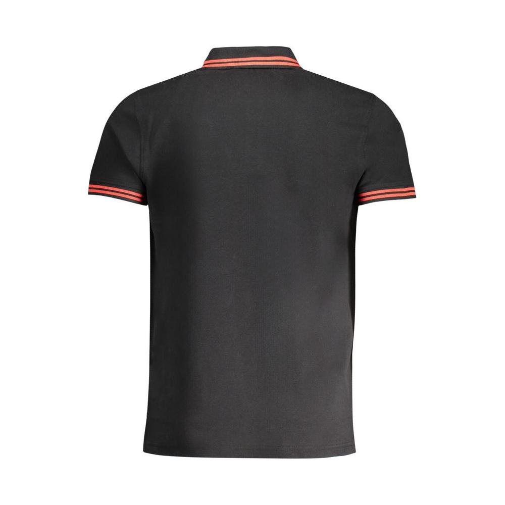 Cavalli Class Black Cotton Polo Shirt Cavalli Class