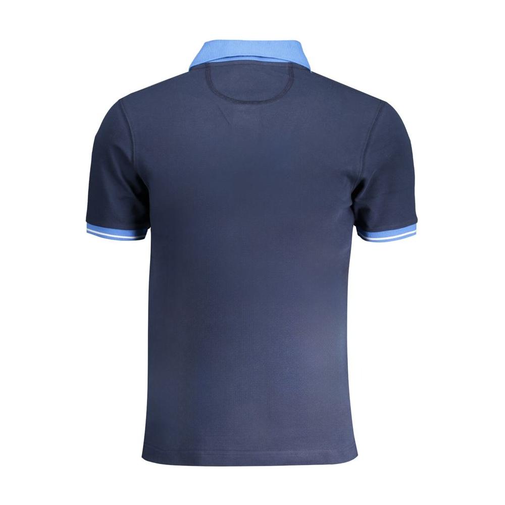 La Martina Blue Cotton Polo Shirt La Martina