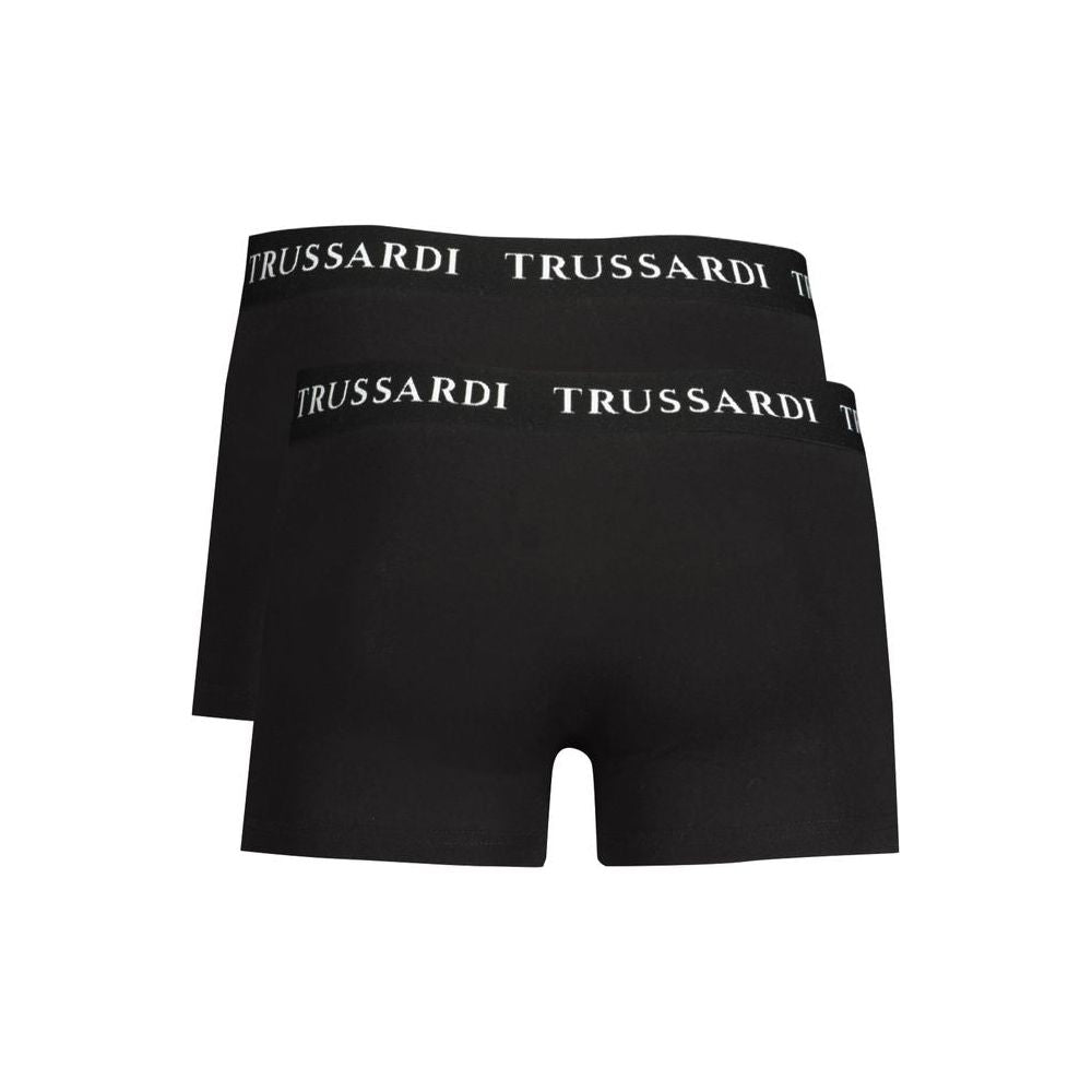 Trussardi Black Cotton Underwear Trussardi