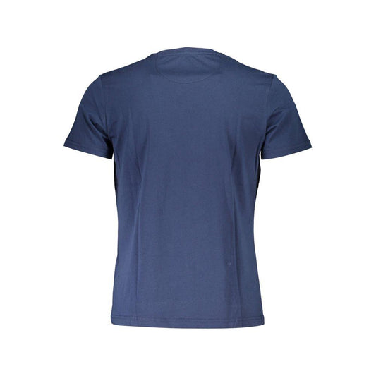 La Martina Elegant Blue Cotton Tee with Iconic Emblem La Martina