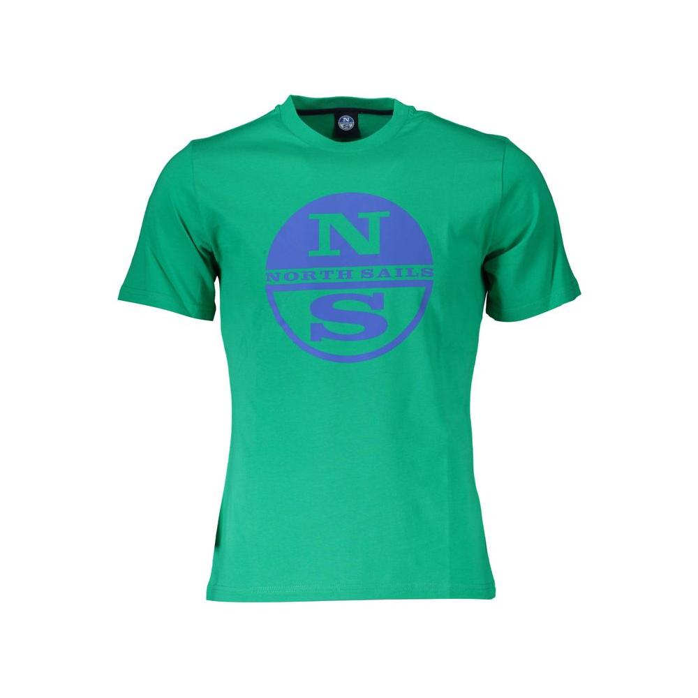 North Sails Green Cotton Men T-Shirt