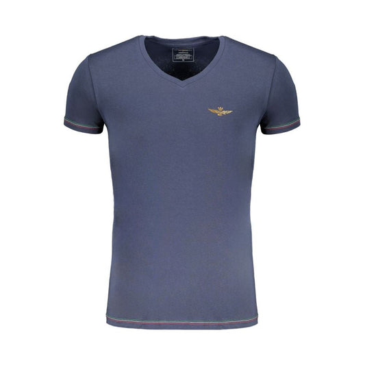 Aeronautica Militare Blue Cotton T-Shirt