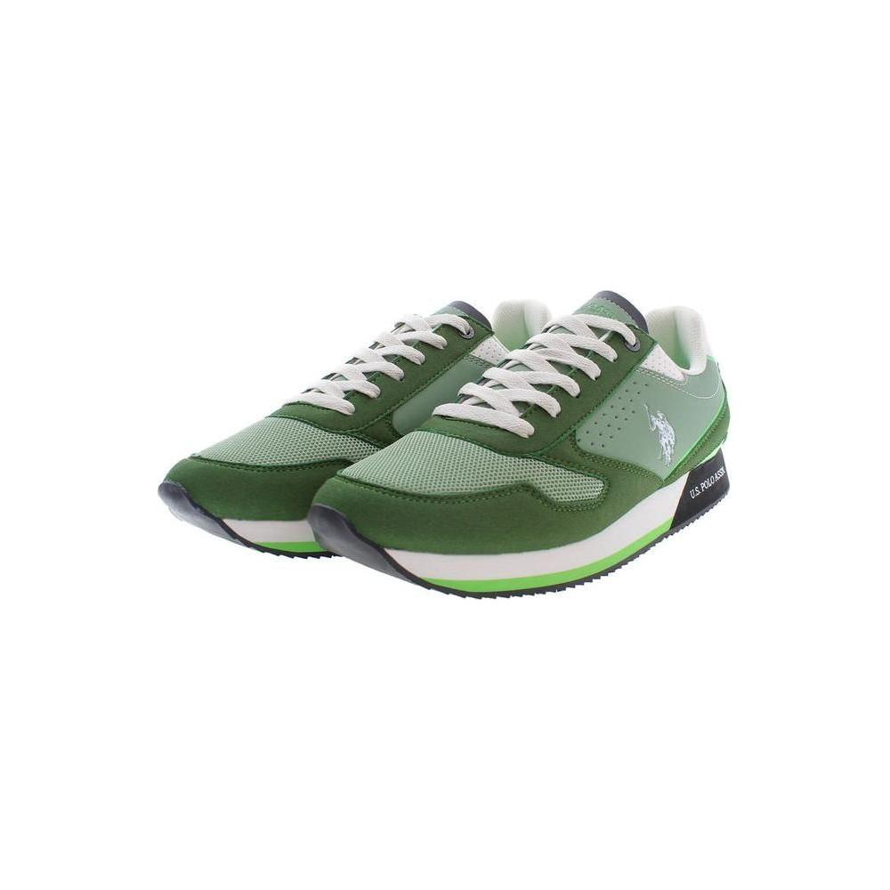 U.S. POLO ASSN. Green Polyester Men Sneaker