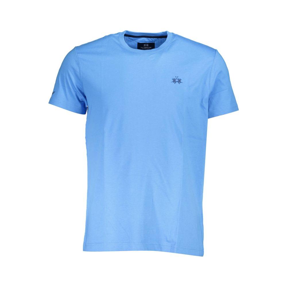 La Martina Elegant Light Blue Embroidered Tee La Martina