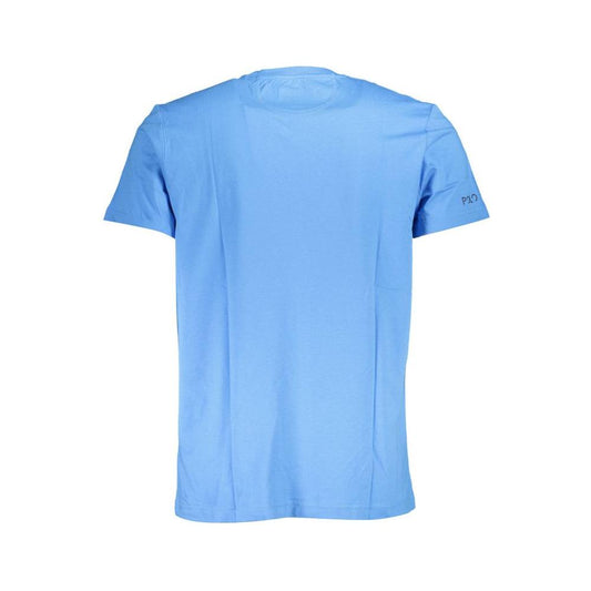 La Martina Light Blue Cotton Men T-Shirt La Martina