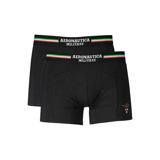 Aeronautica Militare Black Cotton Underwear